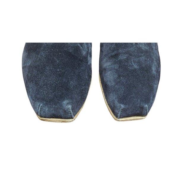 Cliff Dweller Suede Flats Navy Blue Minimalist Handmade Shoes Women’s Size 39 EU - Picture 4 of 12